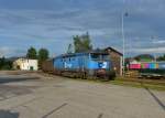 751 219 mit einem Güterzug am 09.08.2014 in Volary. 