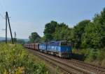 753 774 + 753 773 mit einem Kohlezug am 24.08.2013 bei Janovice nad Uhlavou.