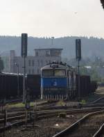 Wenig Zeit in Liberec zum Umsteigen, es konnte nur 763 780-6 mit einem kurzen Güterzug  abgelichtet werden.01.08.2014 08:36 Uhr.