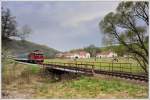 754 066 mit dem R 665 Jakub Krcin von Plzen hl.n. nach Brno hl.n. am 15.4.2011 zwischen Tetcice und Omice aufgenommen.