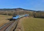 754 015 mit Sp 1967 am 08.03.2015 bei Desenice.