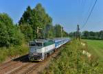 754 074 mit einem R nach Bayerisch Eisenstein am 24.08.2013 bei Janovice nad Uhlavou.