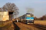 754 009-9 mit dem Sp 1964 bei Bezděkov u Klatov am 07.02.16.