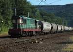 770 536-1 mit Silowagen am 24.7.13 in Děčín-Prostřední Žleb.