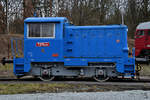 Die Diesellokomotive T 211 0101 Anfang April 2018 im Eisenbahnmuseum Lužná u Rakovníka.