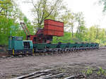 Feldbahn Franzensbad, Beladung am Eimerkettenbagger, 14.05.2015