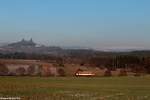 810 340-0 am Os 8518 Mělník - Lomnice nad Popelkou unterwegs bei Mladějov v Čechách, 21.01.2019