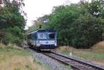 810 320-2 war am 11.08.18 in Chomutov mit Beiwagen auf dem weg nach Vejprty zu sehen.