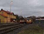 814 023 und 810 201 als Os 17220 waren am 20.12.21 in Aš město zu sehen.