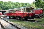 M 152.0002, der zweite Prototyp der allgegenwärtigen Brotbüchsen, im Eisenbahnmuseum Lužná u Rakovníka, fotografiert am 04.06.2022