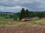 810 515-7 als SP nach Tyniste am 09.08.2008 bei Brezova u Broumova