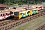 CD 914 068-2/814 068-3 als Os 24805 (Jihlava Mesto - Znojmo) fährt am 14.Juli 2018 im Bahnhof Znojmo ein.