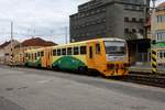 CD 814 179-8/914 179-7 am 25.August 2018 im Bahnhof Tabor.