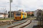 CD 814 095-6 als Os 14024 (Drahanovice – Olomouc hl.n.) am 06.April 2019 im Bahnhof Olomouc Nova Ulice.