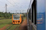 914 307 beim Rangieren am 14.08.2020 in Protivin.