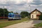 842 024 beim Rangieren in Stod (30.07.2012)