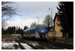 844 001- 8 mit Os 17107 im Bf Horní Blatná 27.12.2013 