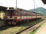 854 030-4 abgestellt im Bahnhof Most, 27.07.08