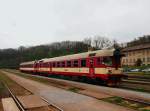 CD 854 001-5 im Hauptbahnhof Mladá Boleslav am 21.