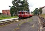 M 131.1515 fuhr am 29.08.20 eine Sonderfahrt von Cheb über Tršnice und Aš nach Hranice v Čechách. Hier ist der Zug auf der Rückfahrt von Hranice v Čechách nach Cheb in Aš zu sehen. 