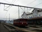 Besuch in Letohrad. BR M131.1 der Výtopna Jaroměř. Dieser Sonderzug fährt aus Jaroměř nach Šumberk durch Orlické hory. (8.11.2014)