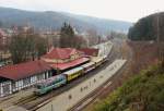 810 669-2 ,810 526-4 und drei Beiwagen standen am 05.12.15 in Kraslice.