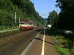 Der 810 335 in Schmilka Hirschmhle am 16.Juli 2009