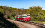 810 517 als Sp 1276  Pos�zavsk� motor�ček  (Čerčany - Praha hl.n.) bei Prosečnice 1.5.26