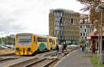 Am 27.08.2021 erreicht 814 056 den Bahnhof Praha-Veleslavín.