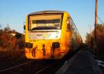 Steuerwagen 914 056-7 auf der Bhf. Kladno Ostrovec warten zur Abfahrt nach Prag  am 2012:10:31