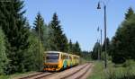 814 073-3 und 814 134-3 als Os 18004 (Cicenice-Nove Udoli) in Nove Udoli 9.6.14