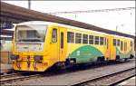 Warten auf neue Aufgaben. 814 159 (Regionova) im Bahnhof Most. Aufgenommen am 02.05.2013