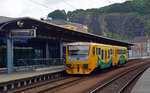 914 126 wartet am 14.06.16 im Bahnhof Usti nad Labem auf die Abfahrt nach Bilina.