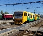 814/914 047 am 27.08.2016 im Bahnhof Chomutov.