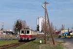 M262.043 mit den Sp 11112 Kralupy n. Vltavou - Slaný unterwegs beim Hp Slaný předměstí, 30.03.2019