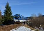 842 029 als Os nach Bhmisch Eisenstein am 06.01.2014 bei Bhmisch Eisenstein.