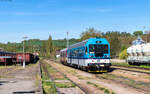 843 019 als Os 14808 (Trebic - Jihlava) im Bahnhof Okř��ky 3.5.26    