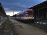 843 015-9 unter eine drohende Himmel auf Bahnhof Liberec am 11-7-2007.