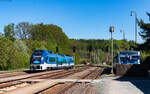 847 049 als Sp 1867 (Broumov - Starkoc) im Bahnhof Starkoc 2.5.26

