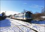 CD 854 029-6 am 13.2.2021 in Bahnstation KLadno Ostrovec.