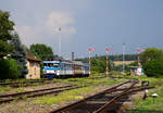 Eisenbahn-Idyll auf der Strecke 340, in Bahnhof Nemotice.