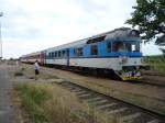 Regionalzug, neue Farbe, 854 206-0,  Vladka , Slavkov u Brna, 5.7 2010