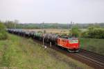 121 065 (IDS Cargo a.s.) mit Kesselwagenzug am 30.04.2013 bei Dobrikov