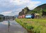 123 025-9 zu sehen mit einem Kohlezug am 06.06.22 in Ústí nad Labem-Střekov.