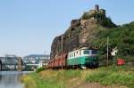 123 013 mit Kohlezug in Usti nad Labem-Strekov (24.07.2012)