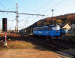 CD Cargo 123 019 auf Hbf. Kralupy nad Vltavou am 13.11.2012.