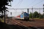 CD Gorilla 151027 fährt mit einem Intercity am 27.8.2011 durch Zabori nad Labem
in Richtung Pardubitz.