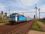 CD 162 037-5 mit Schnellzug R 776  Radobyl  nach Decin im Hauptbahnhof Lovosice am 7.