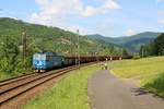 163 248-8 zu sehen am 23.05.18 mit einem Kohlezug bei Sebuzín.