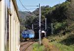 Am 21.09.19 wurde mit dem 831 105 von Ústí nad Labem-Střekov nach Zubrnice mitgefahren. In Velké Březno wurde die Fahrtrichtung gewechselt, wo uns 163 255-3 mit einem Güterzug entgegen kam.